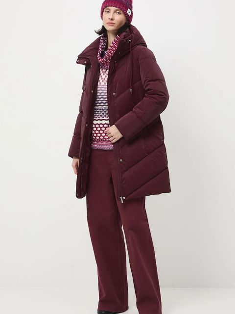 Medicine płaszcz damski kolor bordowy - zdjęcie produktu nr 2