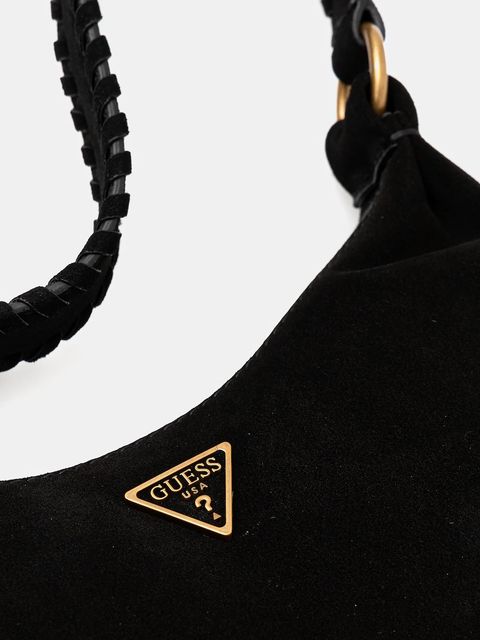 Guess torebka zamszowa AMITA kolor czarny HWSB95 39720