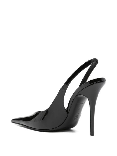 Amina Muaddi 105mm Anok slingback pointed pumps - Black