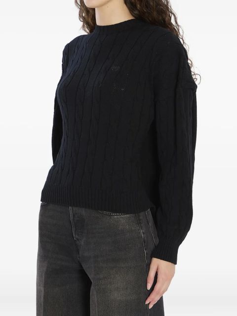 Balenciaga cable-knit logo sweater - Black - zdjęcie produktu nr 2