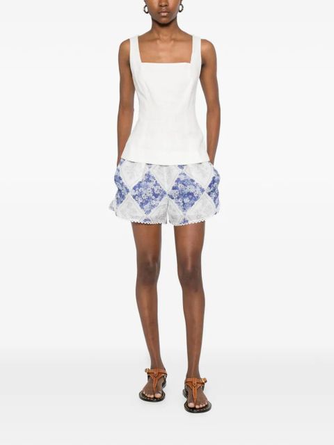 TWINSET floral-print shorts - Blue - zdjęcie produktu nr 2