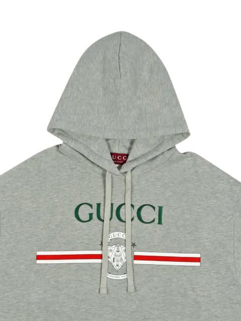 Gucci Web stripe-detail hoodie - Grey - zdjęcie produktu nr 2