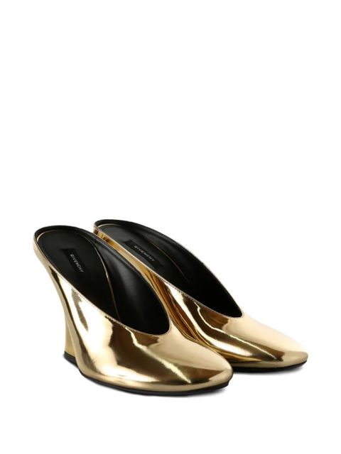 Givenchy 95mm mirrored leather mules - Yellow - zdjęcie produktu nr 2