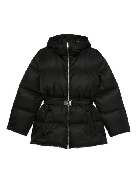 Prada hooded belted puffer jacket - Black - zdjęcie produktu nr 1
