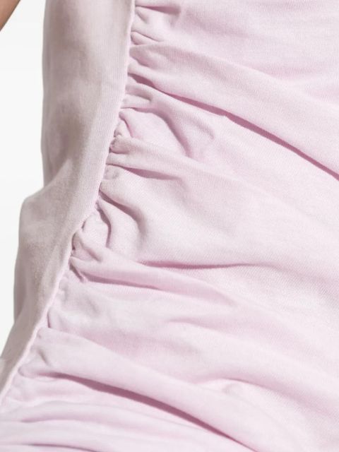 ISABEL MARANT gathered-detail cotton t-shirt - Pink