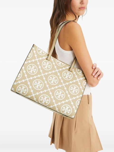 Tory Burch T Monogram-embossed tote bag - Neutrals - zdjęcie produktu nr 2