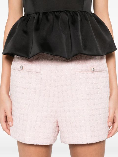 SANDRO tweed sequin shorts - Pink