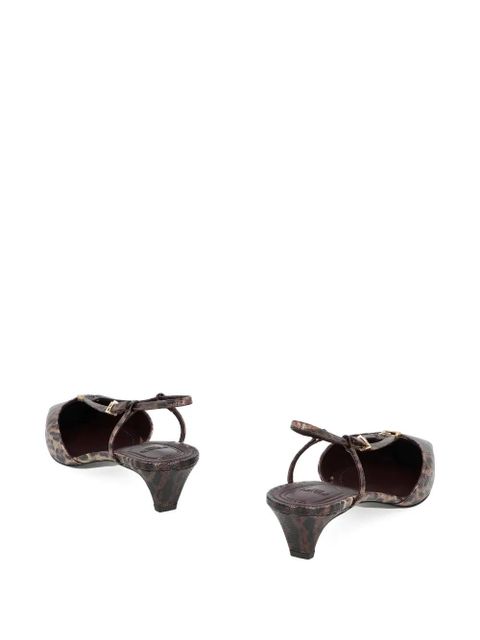 FENDI 40mm FFold pumps - Brown