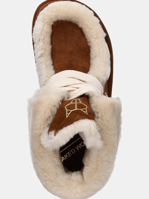 Naked Wolfe śniegowce zamszowe Bambi kolor brązowy Bambi Suede Shearling Tan