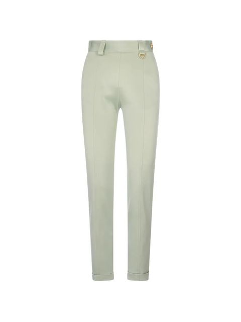 Chloé pressed-crease high-waisted trousers - Green - zdjęcie produktu nr 1