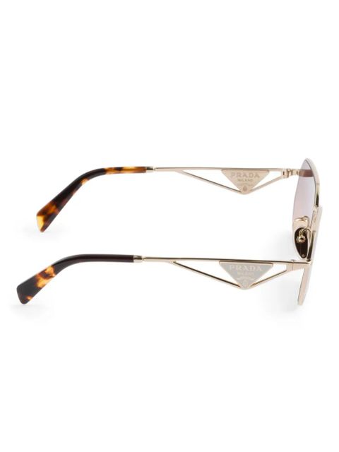 Prada Eyewear triangle-logo sunglasses - Gold - zdjęcie produktu nr 2