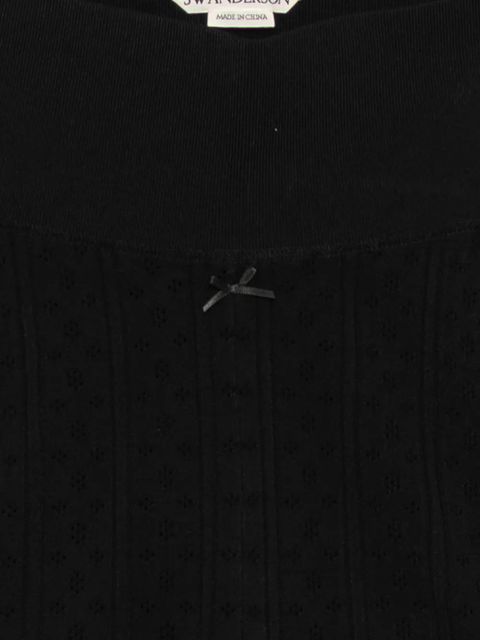 JW Anderson cable-knit high-waisted shorts - Black