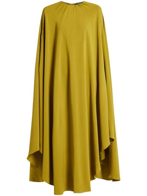 TOM FORD cape-effect georgette gown - Green - zdjęcie produktu nr 1