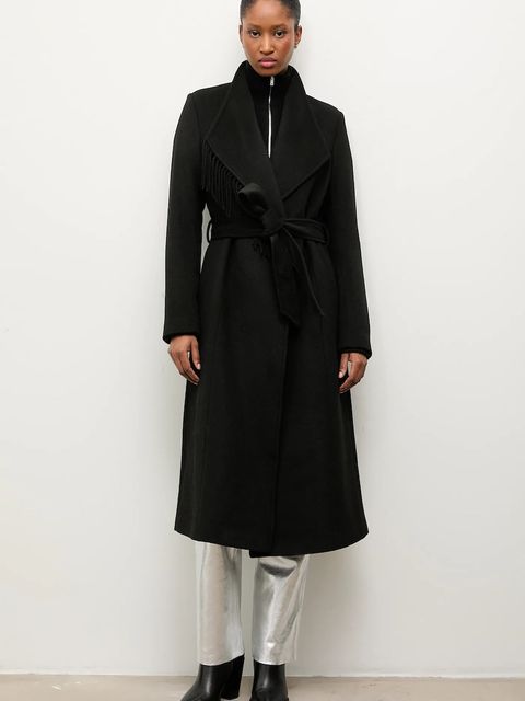 Answear.LAB płaszcz z wełną kolor czarny - zdjęcie produktu nr 2