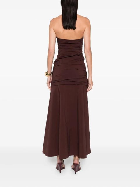 St. Agni strapless maxi dress - Brown