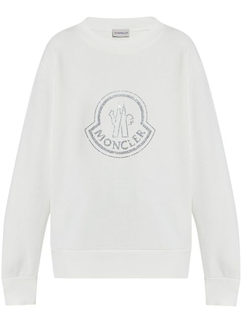 Moncler crystal-embellished sweatshirt - White - zdjęcie produktu nr 1