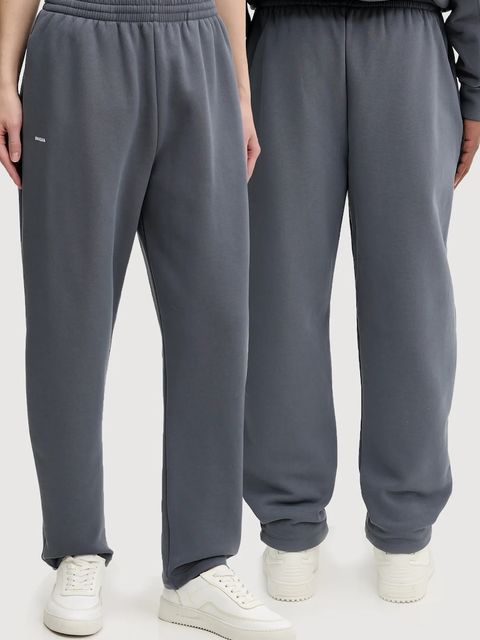 Pangaia spodnie dresowe bawełniane kolor szary gładkie 10001759 - zdjęcie produktu nr 1