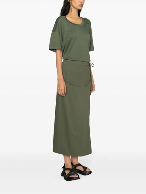 LEMAIRE tied wrap midi skirt - Green