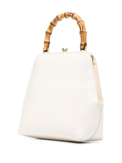 Jil Sander Goji bamboo-handle tote bag - White