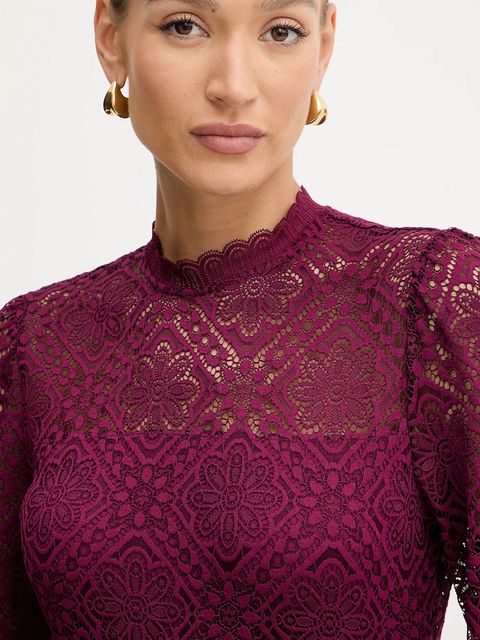 Morgan bluzka TYRIA damska kolor bordowy gładka TYRIA