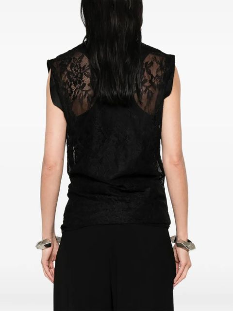 Sportmax lace sleeveless top - Black