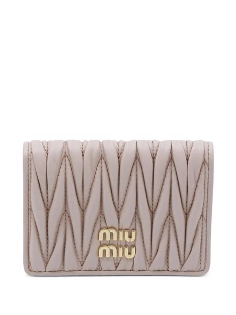 Miu Miu Matelassé leather wallet - Neutrals - zdjęcie produktu nr 1