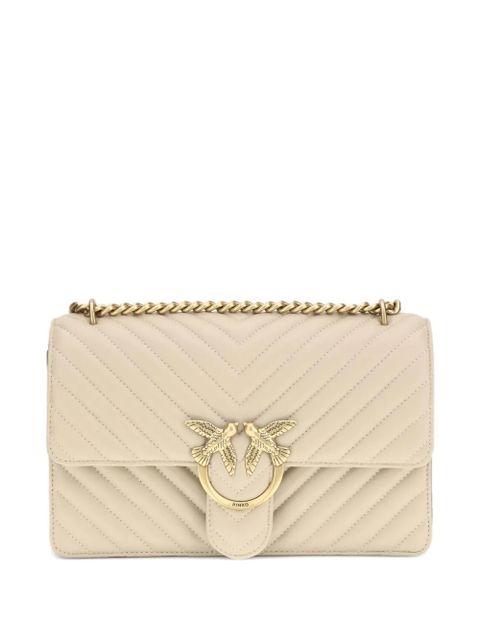 PINKO medium Love One chevron-quilted shoulder bag - Neutrals - zdjęcie produktu nr 1