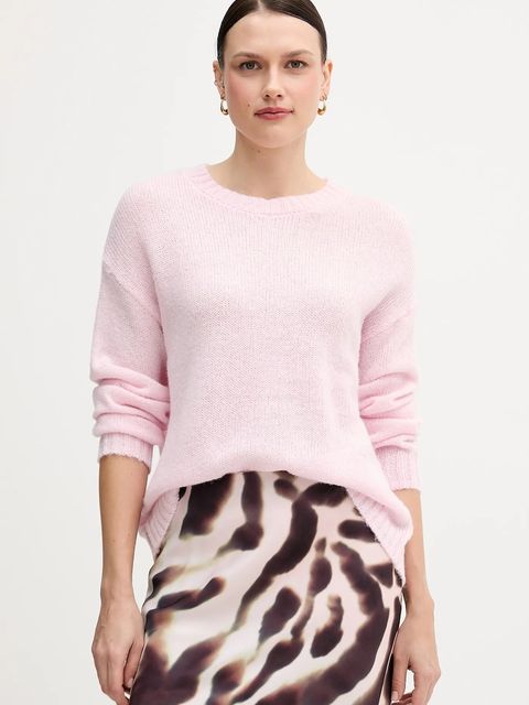 Marc Aurel sweter z dodatkiem wełny damski kolor różowy 8050-8001-82091 - zdjęcie produktu nr 1