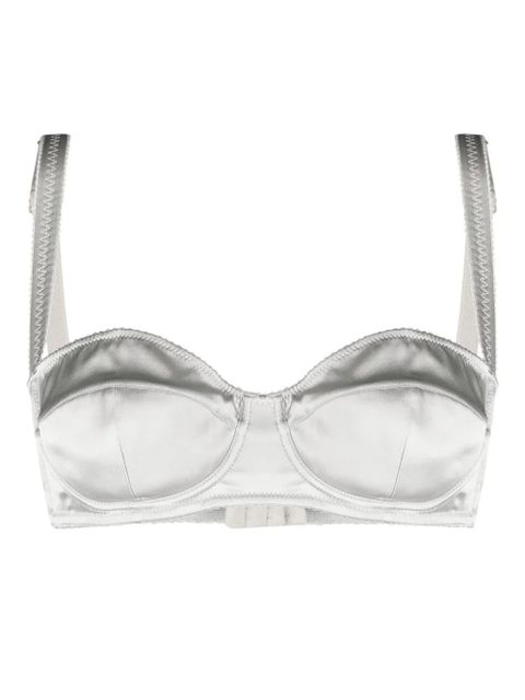 Dolce & Gabbana satin-finish balconette bra - Silver - zdjęcie produktu nr 1