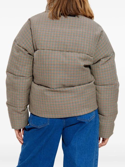 Marni houndstooth puffer jacket - Brown