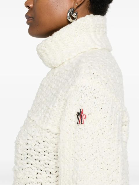 Moncler Grenoble polo-neck sweater - White