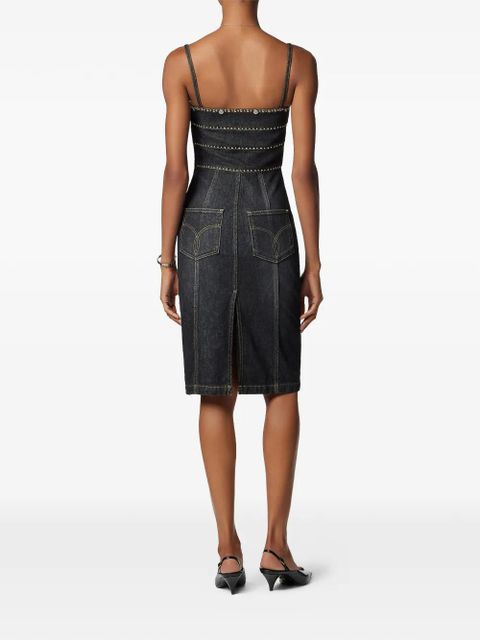 Versace embellished denim dress - Blue