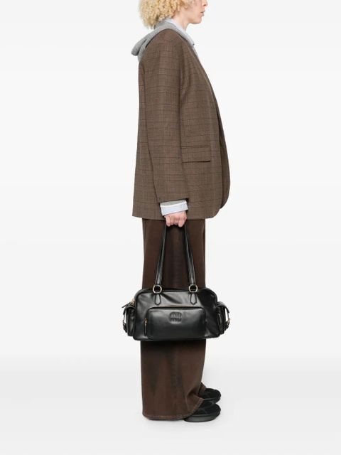 Miu Miu leather top-handle tote bag - Black