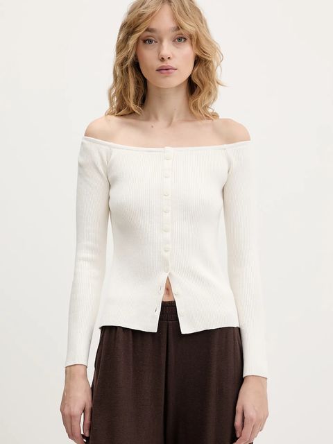 Abercrombie & Fitch sweter damskie kolor beżowy lekki KI150-5429-178 - zdjęcie produktu nr 1