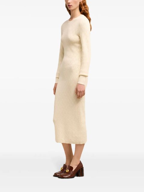 AMI Paris Ami de Coeur midi dress - Neutrals