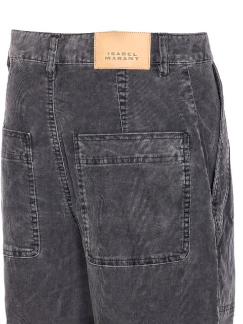 MARANT ÉTOILE Onyta patch-pocket corduroy trousers - Black