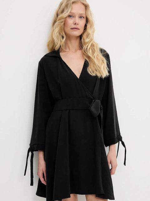 Answear.LAB sukienka kolor czarny mini rozkloszowana