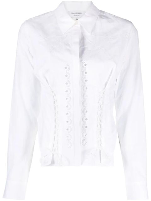 Marine Serre Regenerated corset shirt - White - zdjęcie produktu nr 1