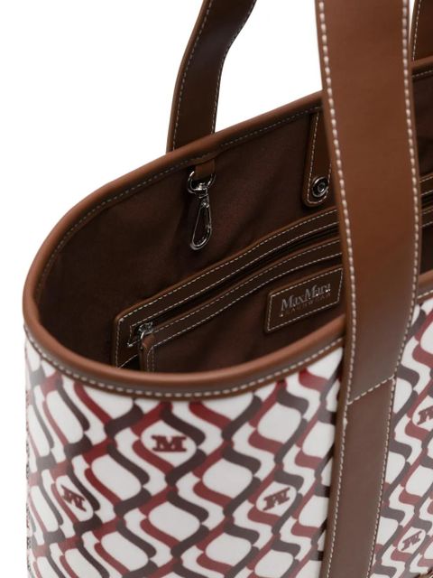 Max Mara monogram-pattern tote bag - White