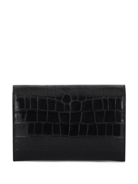 Giuseppe Zanotti Ulyana crocodile-effect clutch - Black - zdjęcie produktu nr 2