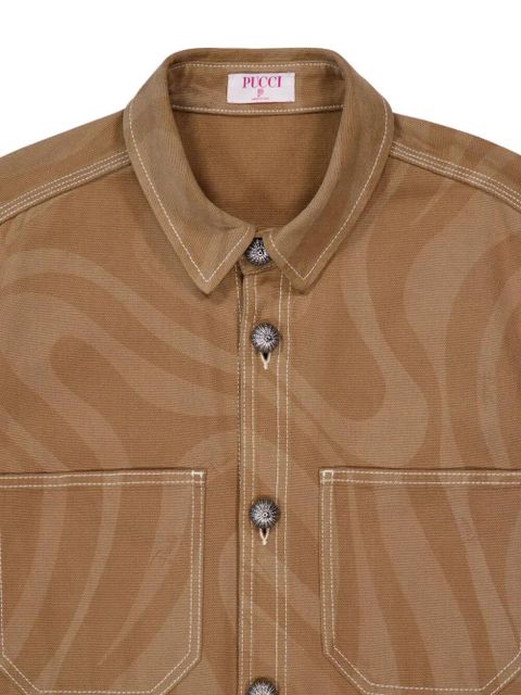 PUCCI printed shirt jacket - Neutrals