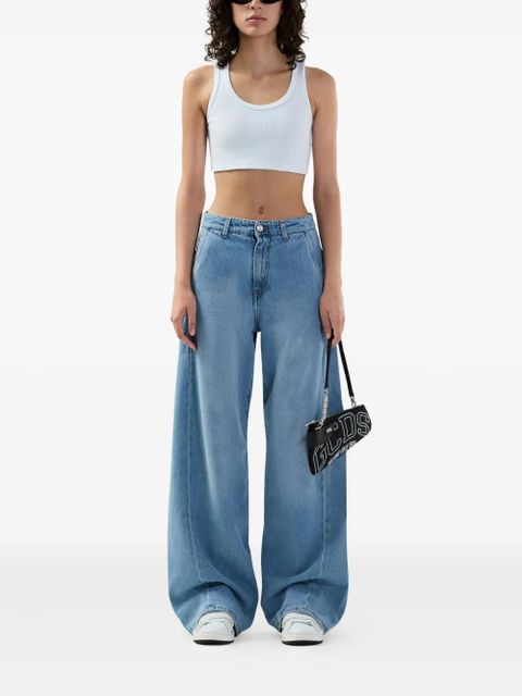 GCDS ribbed tank top - White