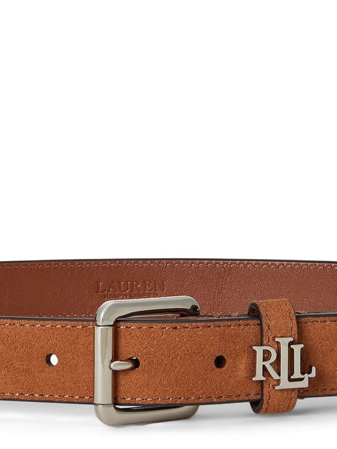 Lauren Ralph Lauren pasek zamszowy damski kolor brązowy 412978433 - zdjęcie produktu nr 2