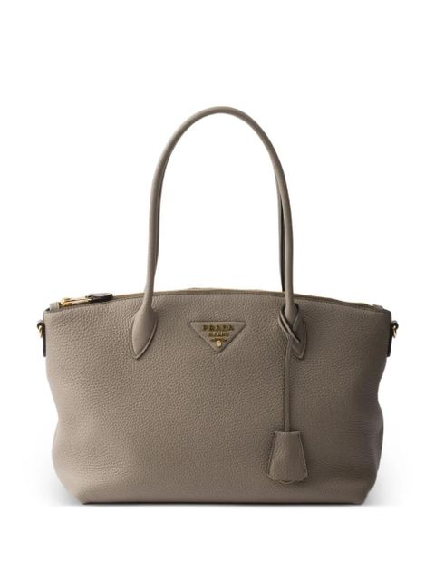 Prada leather tote bag - Grey - zdjęcie produktu nr 1