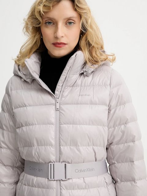 Calvin Klein kurtka kolor szary zimowa LV044D542G