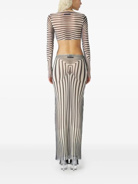 Jean Paul Gaultier morphing-stripes skirt - Neutrals - zdjęcie produktu nr 2