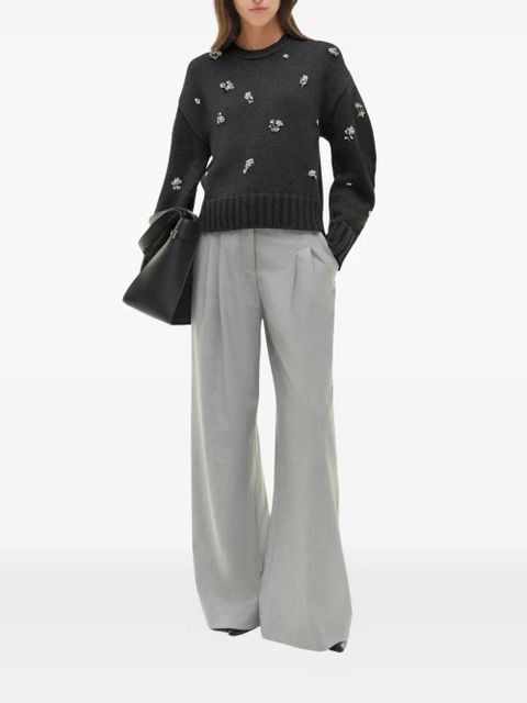 Simkhai Coraline floral-embellished crew-neck sweater - Black - zdjęcie produktu nr 2