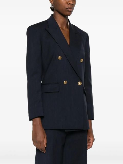 SANDRO pinstripe double-breasted blazer - Blue - zdjęcie produktu nr 2