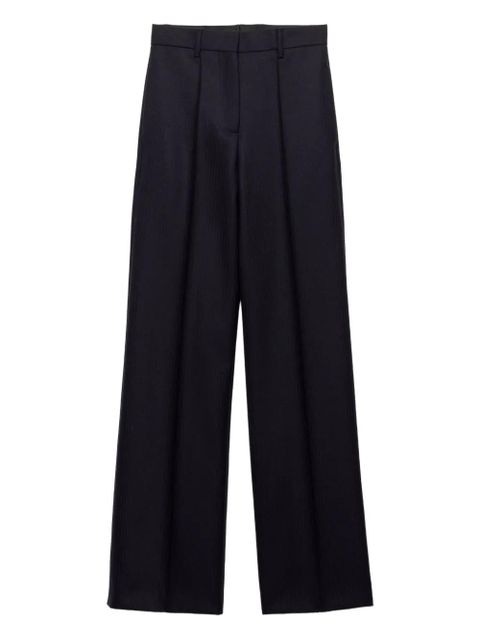 Prada herringbone triangle-logo trousers - Blue - zdjęcie produktu nr 1