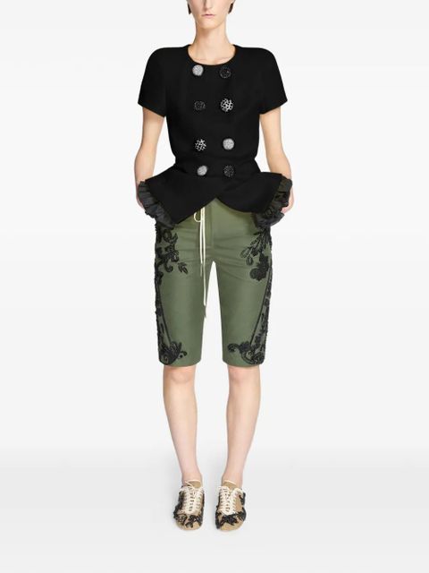 DRIES VAN NOTEN short-sleeve jacquard blazer - Black - zdjęcie produktu nr 2